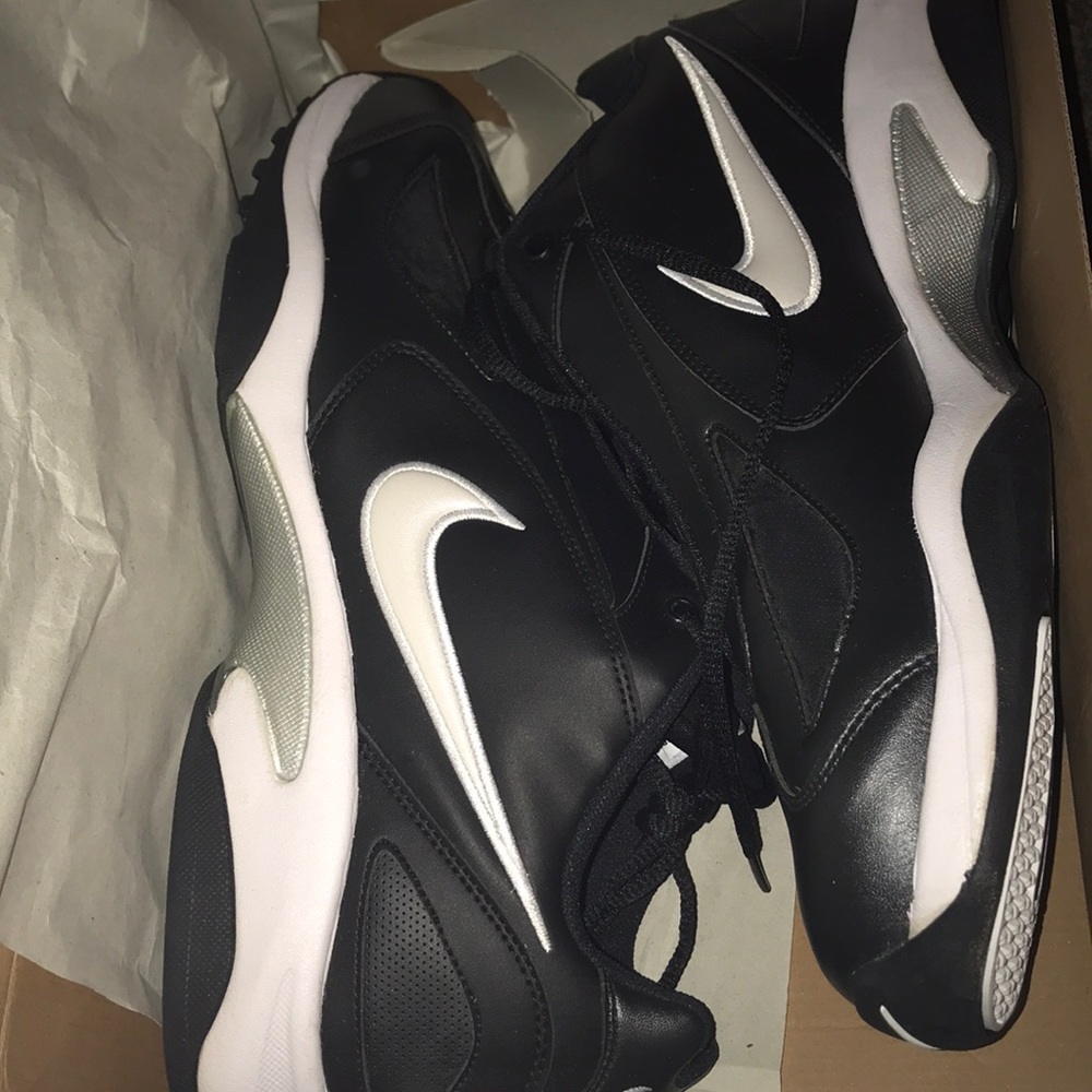 New in box Nike air astrograbber football cleats black white 310967 011 size 14